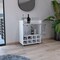 Tuhome St Andrews Bar Cart with Built-In 8-Bottle Rack. and Aluminum-Edged Top Surface-White MLB9047 - alternate 2